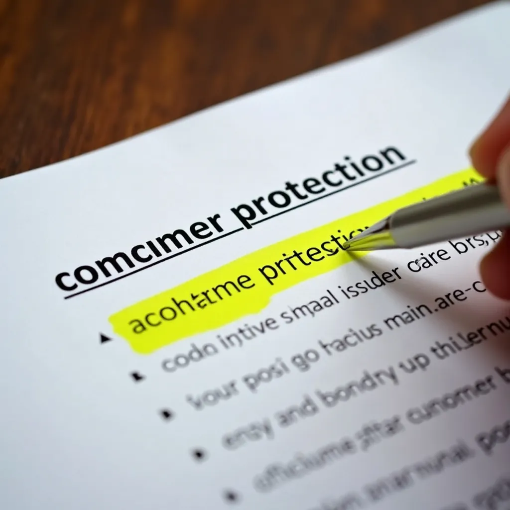 Close-up of a federal consumer protection document with key gift card rules highlighted